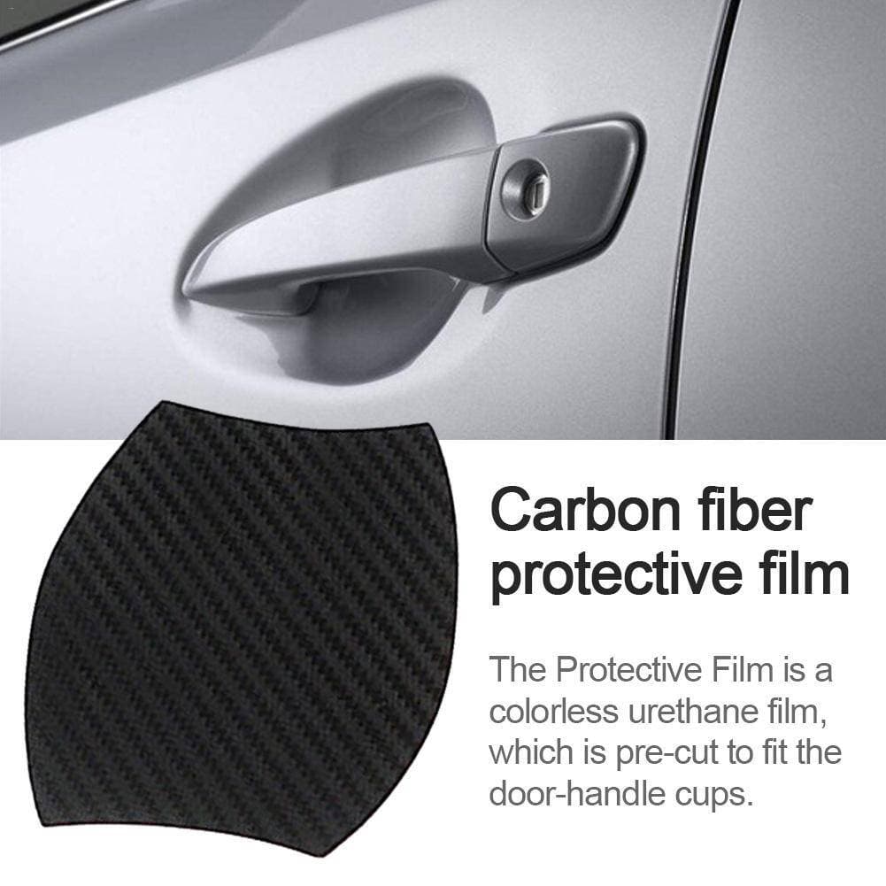 4Pcs/Set Carbon Fiber Car Door Handle Sticker
