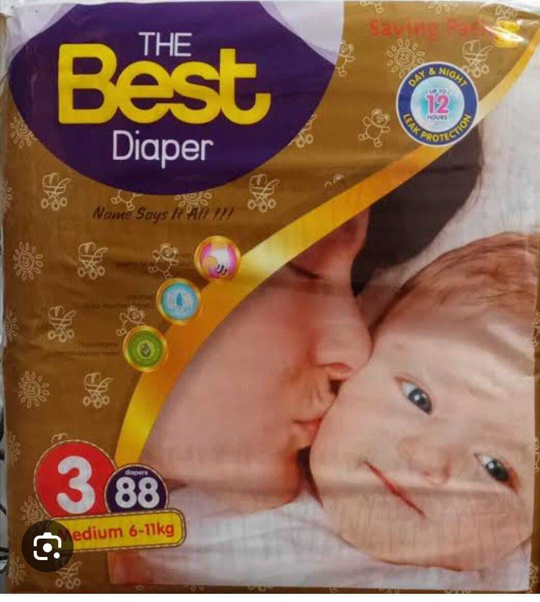 BEST BABY DIAPER SIZE 3-NO MEDIUM 6-11KG (88-PCS PACK)