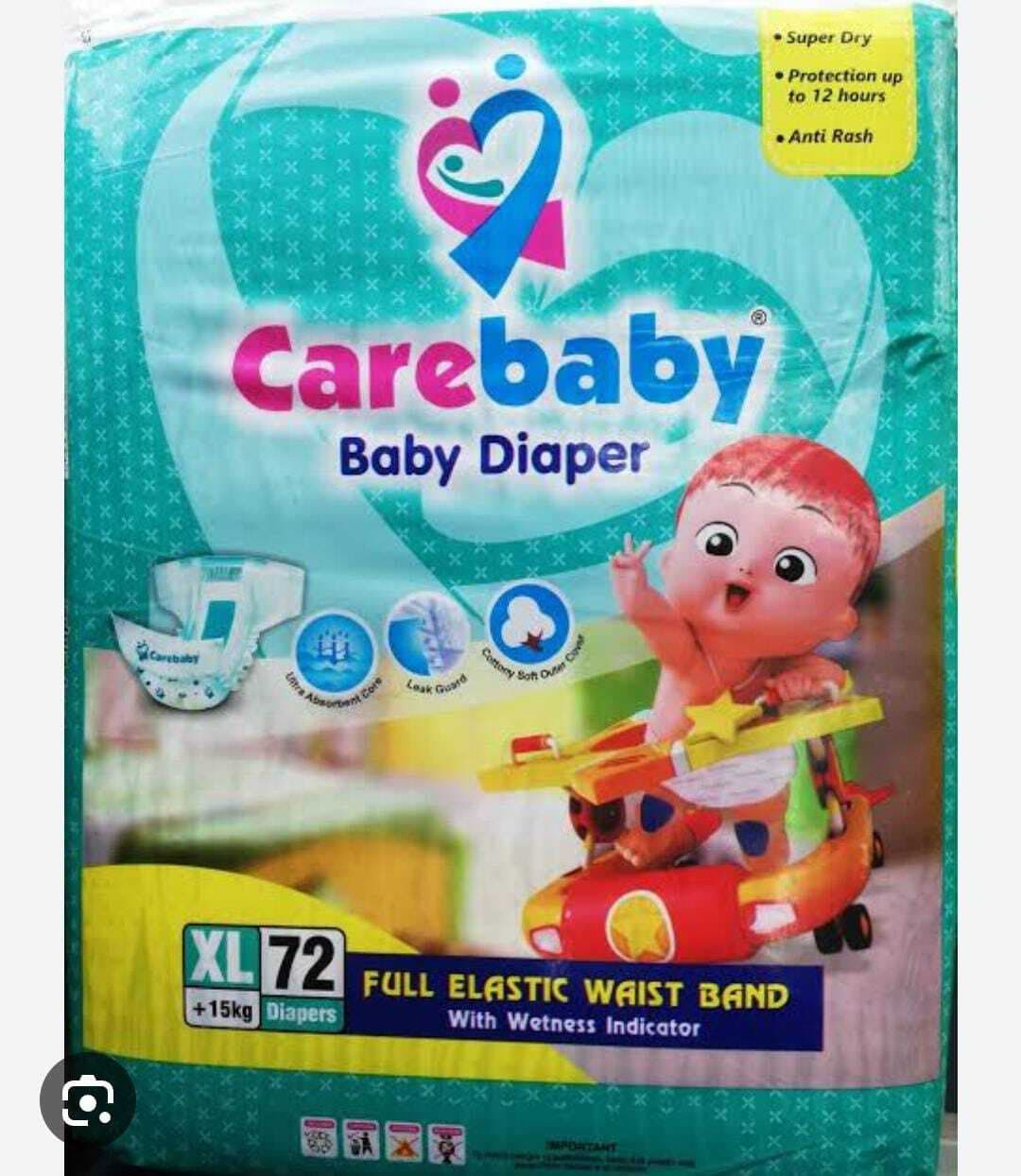 Care Baby Diaper Mega Pack XL  Size 5 (72 Pcs)