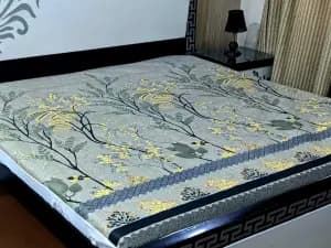 Waterproof Printed Mattress Protector Double Bed - King Size