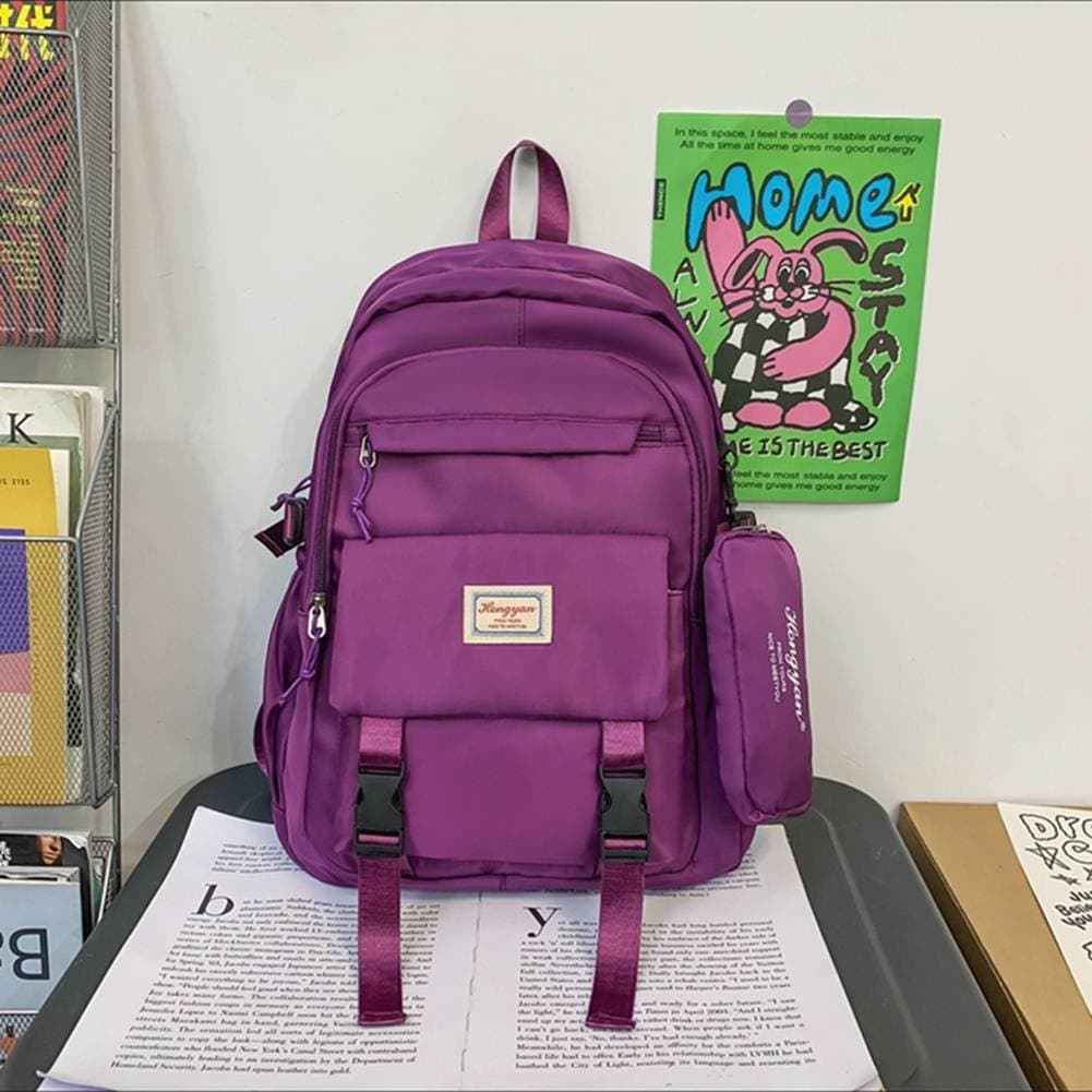 Ladies Bag New Trendy Fashion School College Travel Bag- Dark Purple