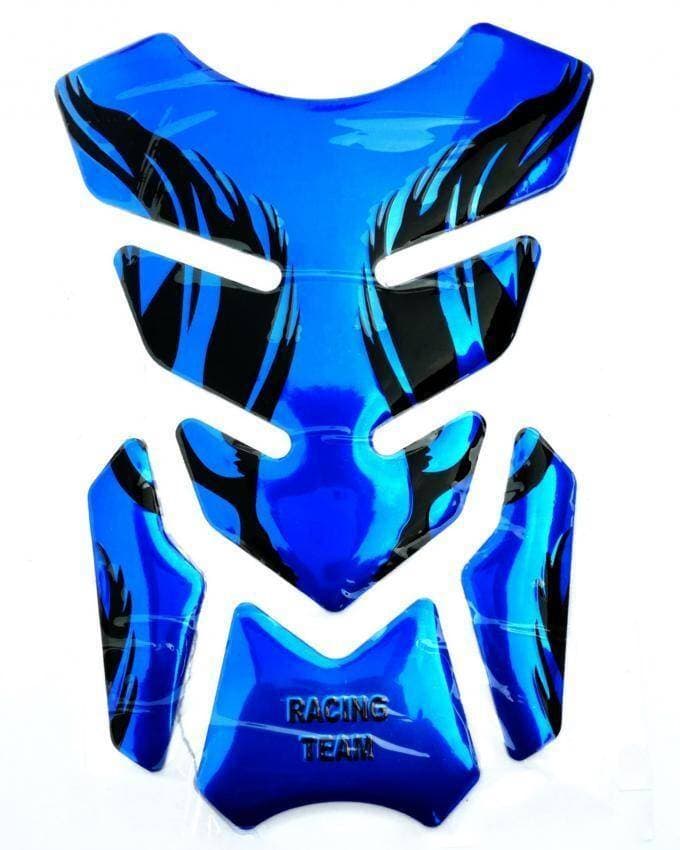 3D Blue Stereo Rubber Motorcycle Gas Fuel Oil Tank Pad Sticker