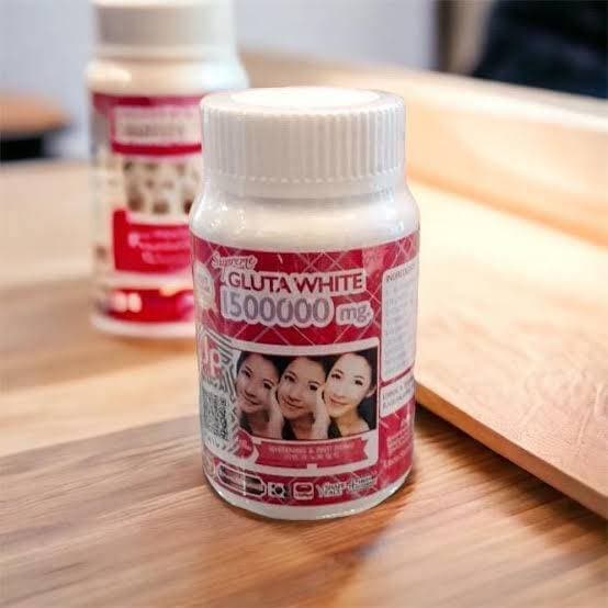 Supreme Gluta White 150000mg. Glutathione Skin Whitening 30 Capsules