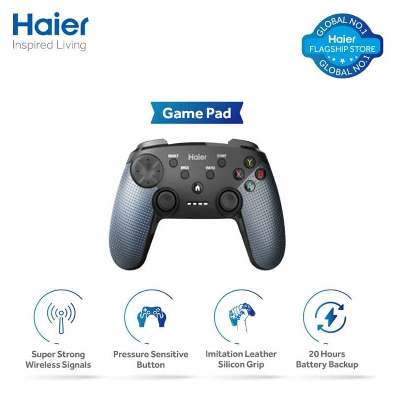 Haier Wireless Smart Game Pad-Black & Grey Color