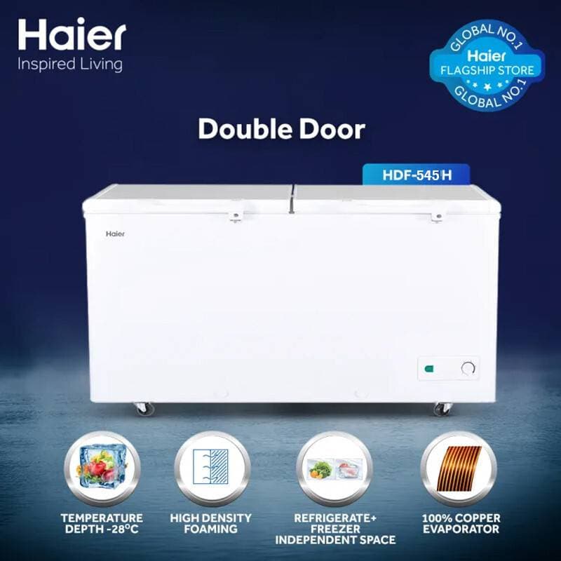 Haier HDF-545 Double Door Chest Freezer 20 Cubic Feet