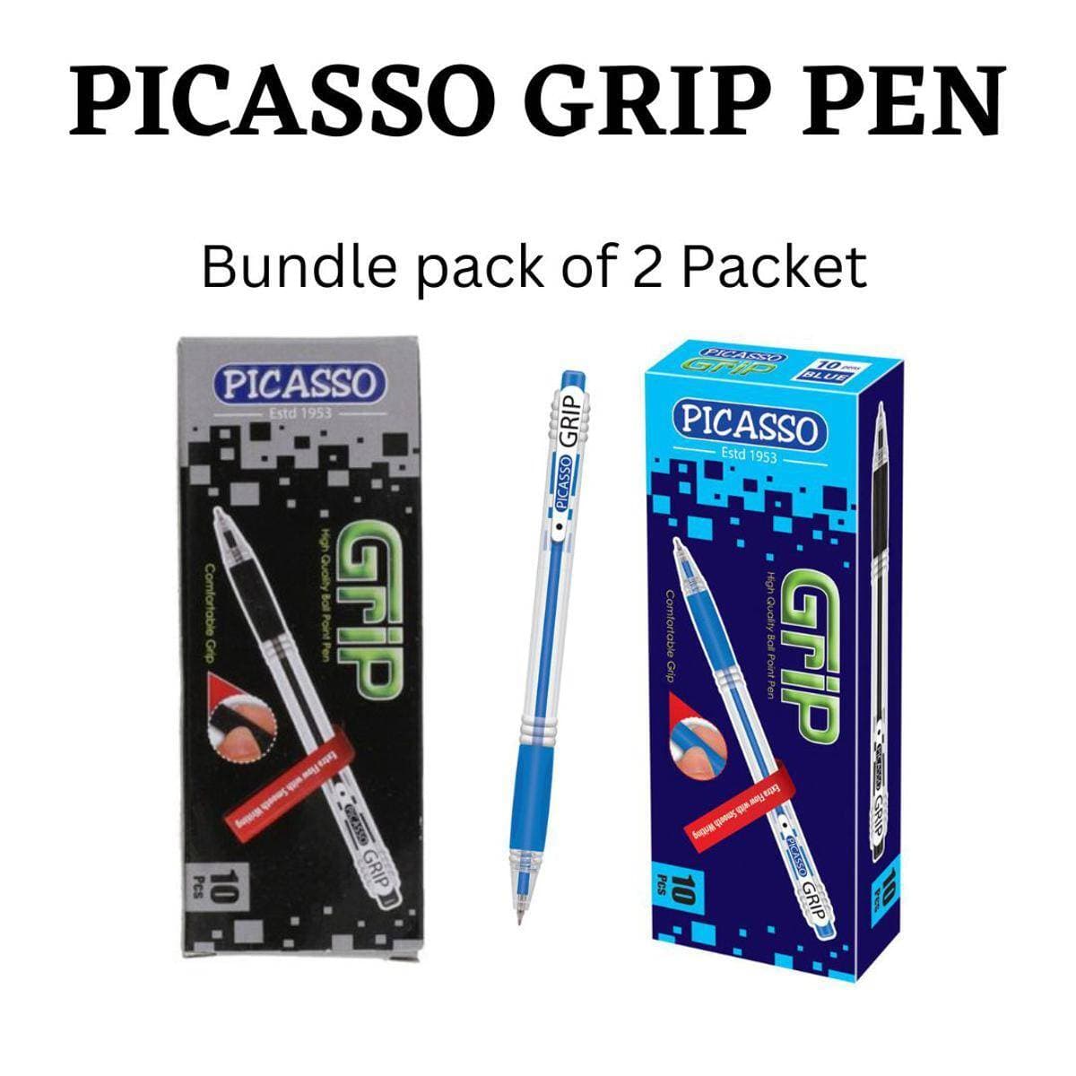 Picasso Grip Ball Pen Set - 20 Pens Pack