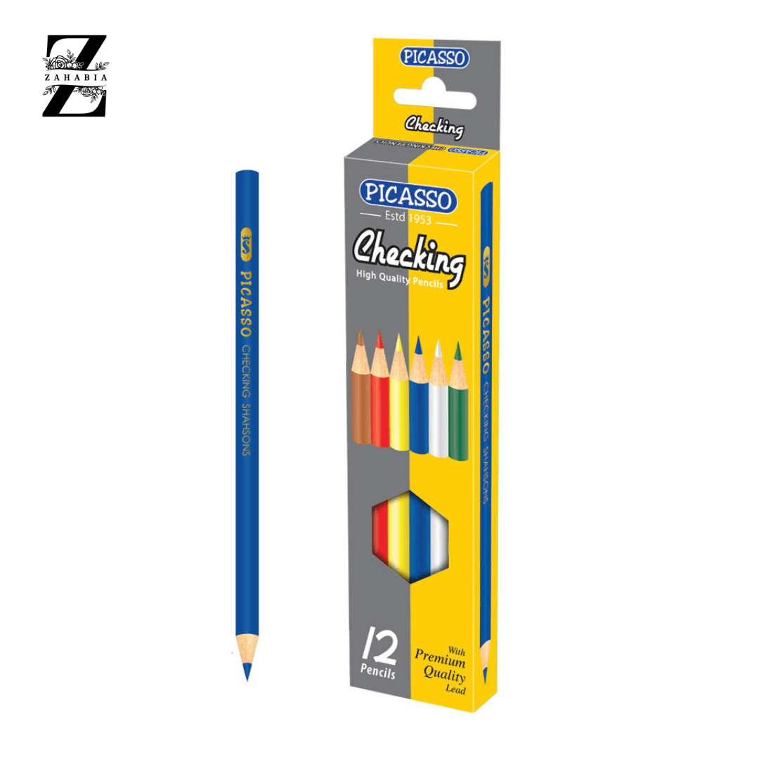 Picasso Checking Blue Pencils Set Of 12