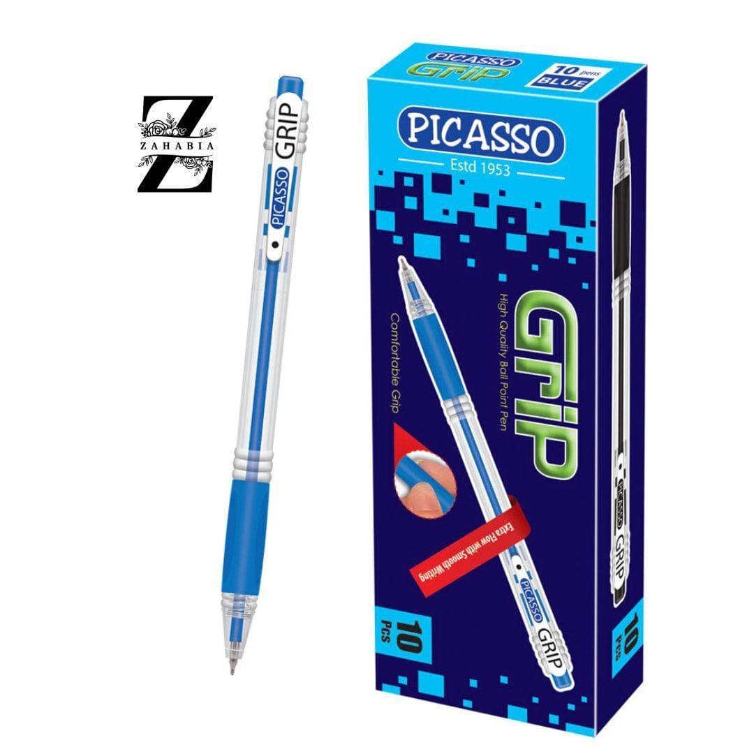 Picasso Grip Ball Pen Office Stationery Pack of 10 Pens