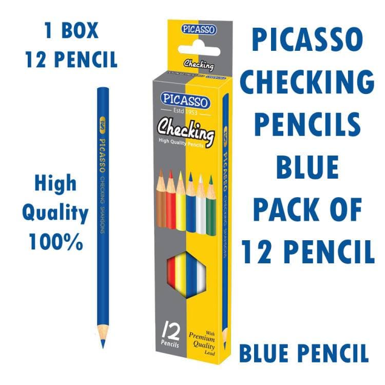 Picasso Blue Checking Pencils Set Of 12