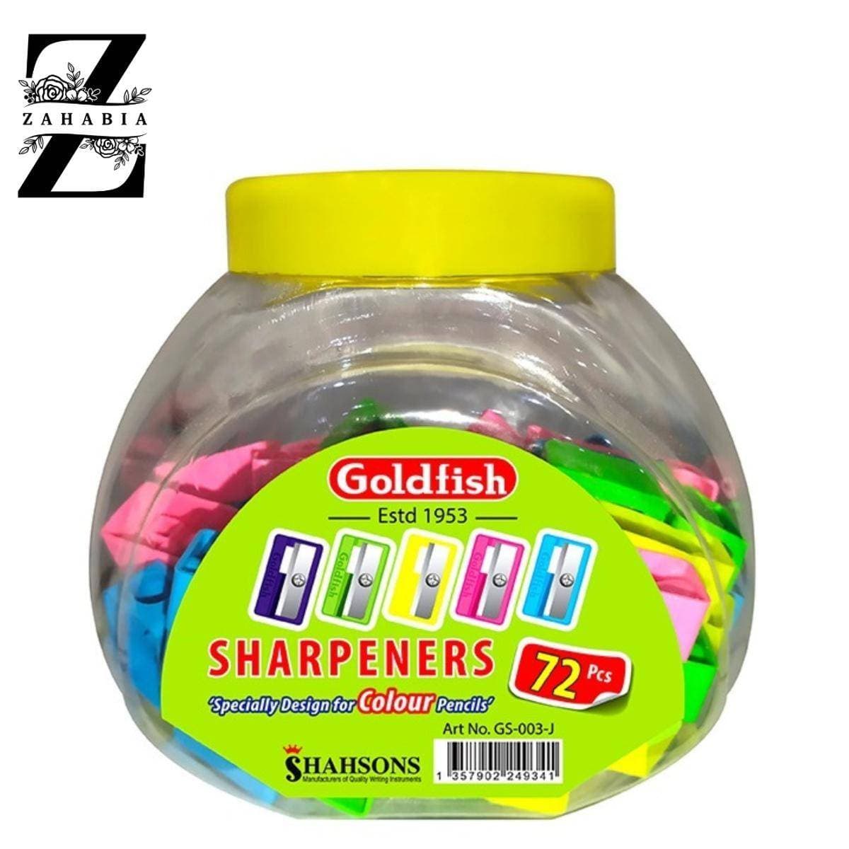 Goldfish Sharpeners 72pc Multi Colors