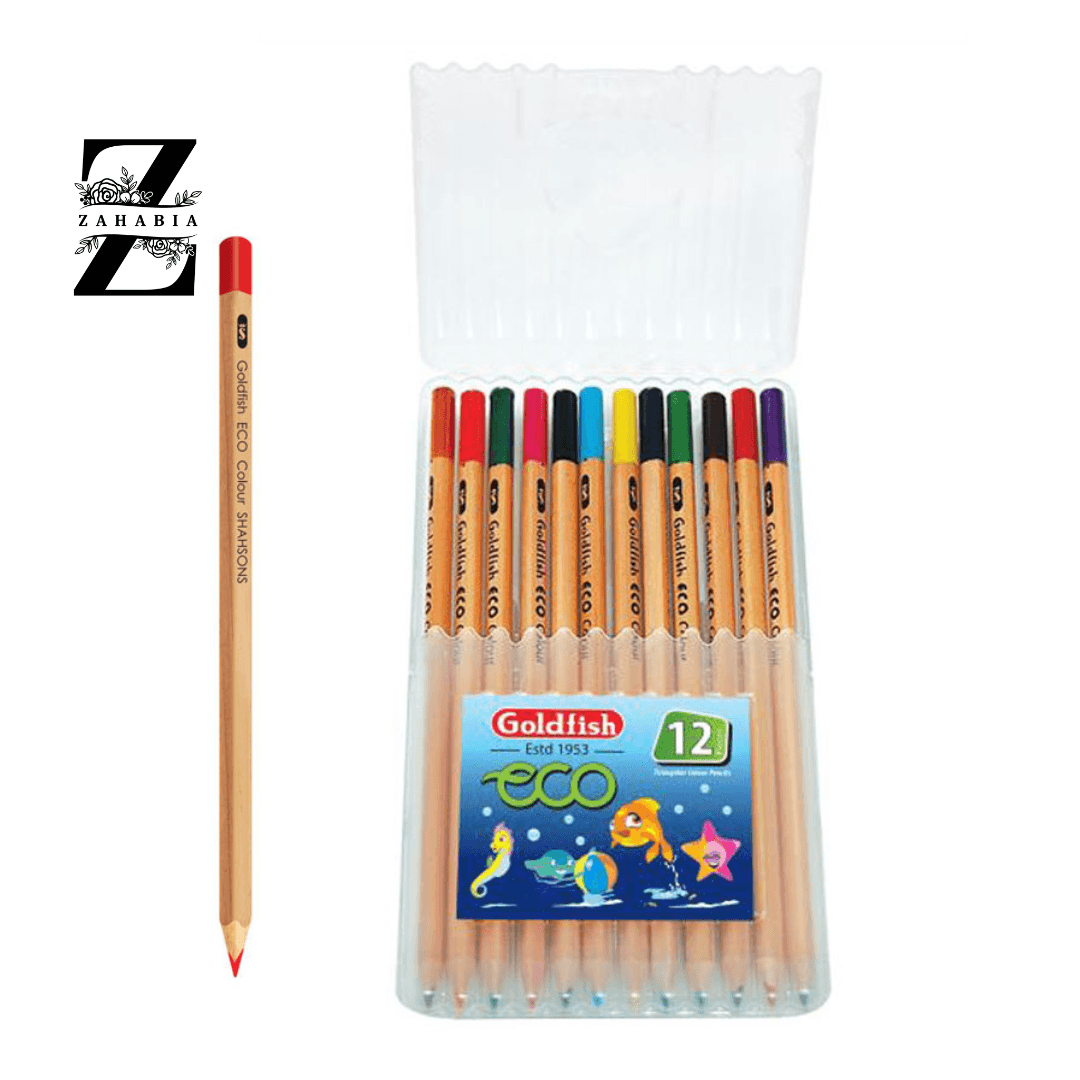 Goldfish Eco Triangular Color Pencils - Pack of 12