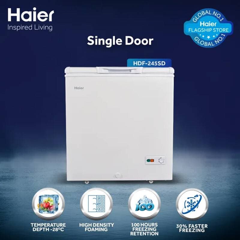 Haier HDF-245 Single Door Deep Freezer 9 Cubic Feet