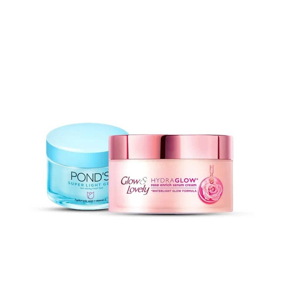 Pack of 2 Cream Ponds Super Light Gel Cream & Glow Lovely