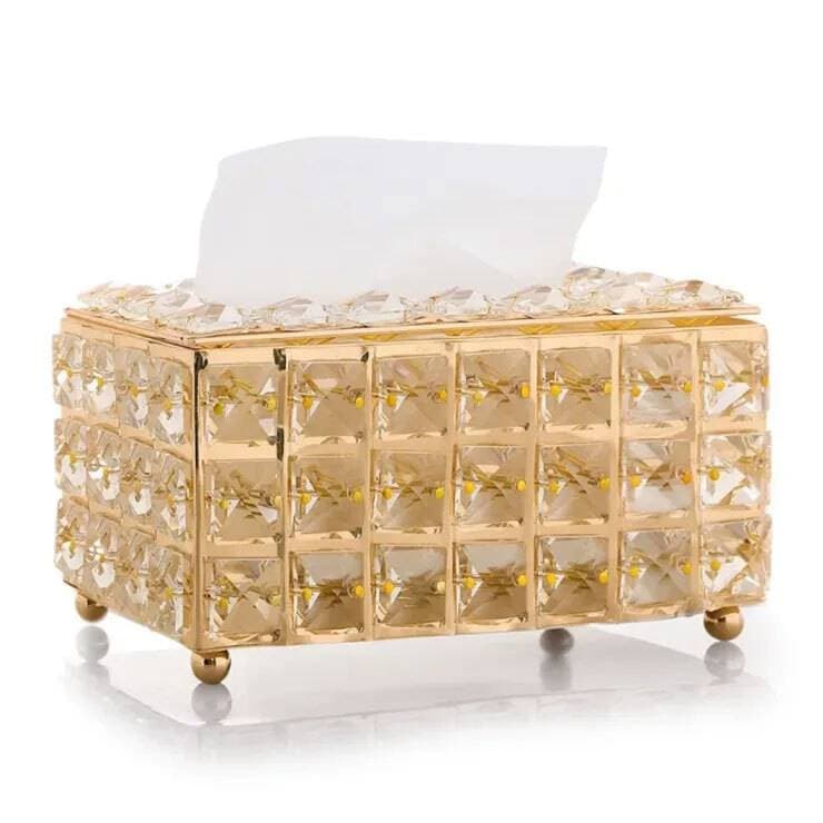 Rectangular Beaded Metal Tissue Box Paper
