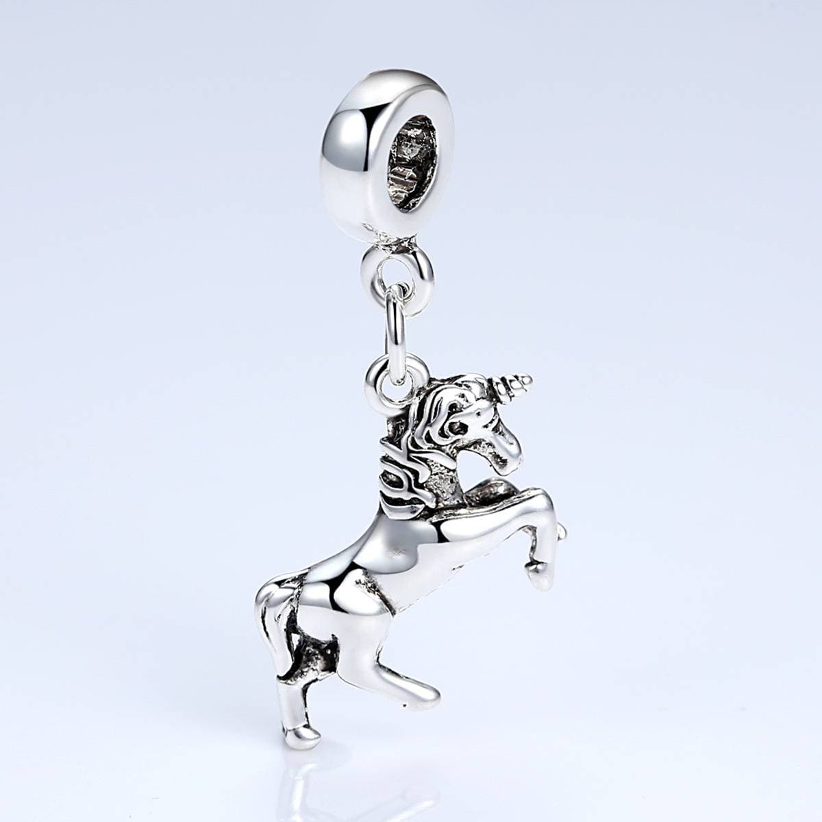 Noble Nebula Silver Unicorn Horse Pendant Necklace MBD-109