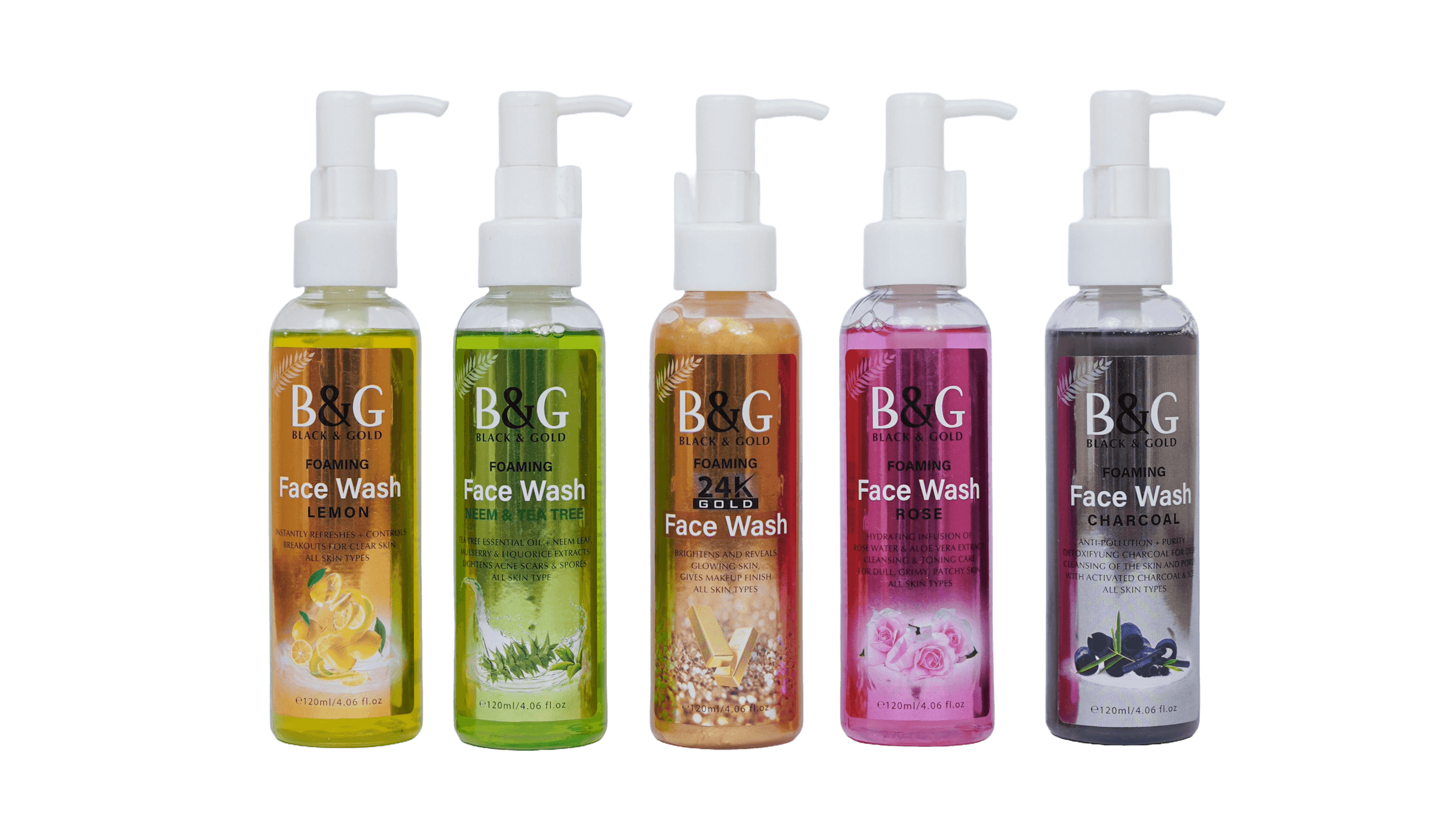 B&G Facewash in 5 Variants 120ml