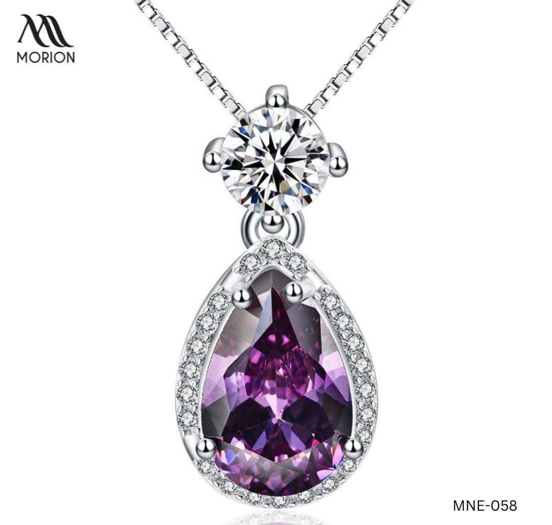 Lavender Dreams 92.5 Sterling Silver Pendant Necklace MNE-058
