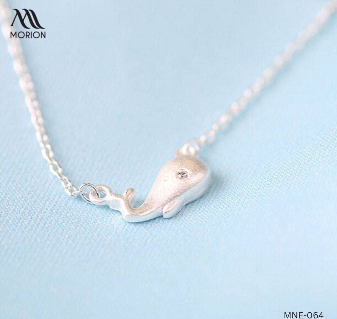 Dolphin 92.5 Sterling Silver Pendant Necklace For Women MNE-064