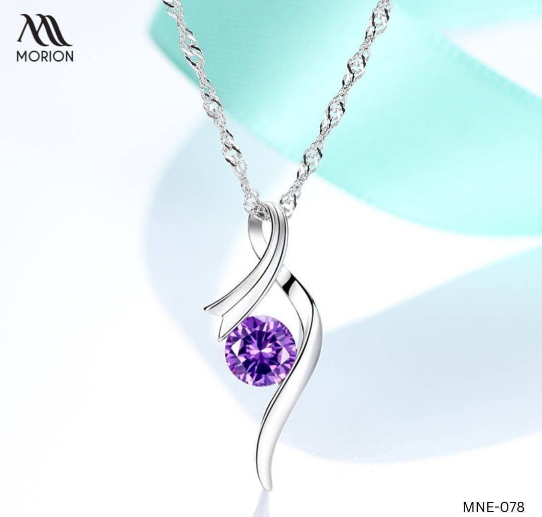 Fairy Tale Purple Stone Pendant Necklace For Women MNE-078