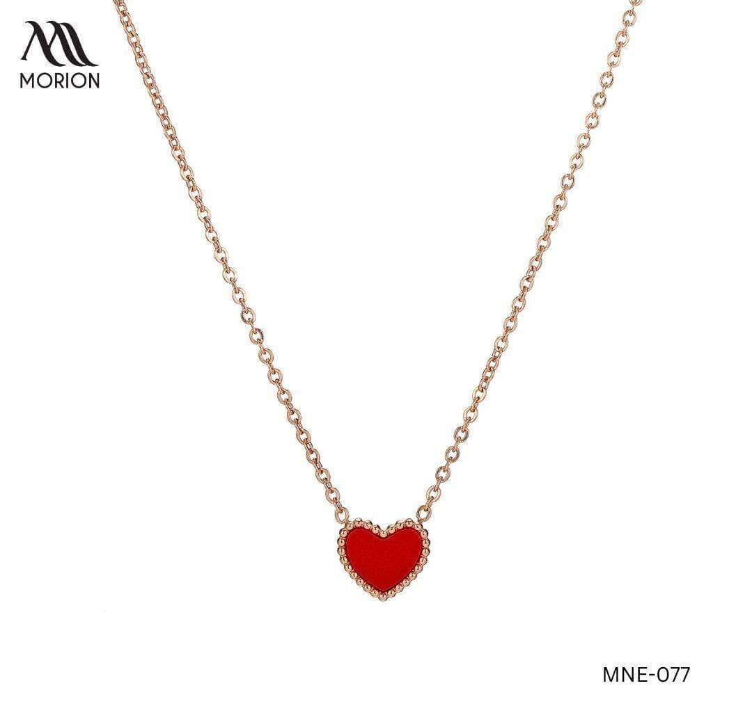 Red Heart Love Pendant Necklace For Women MNE-077