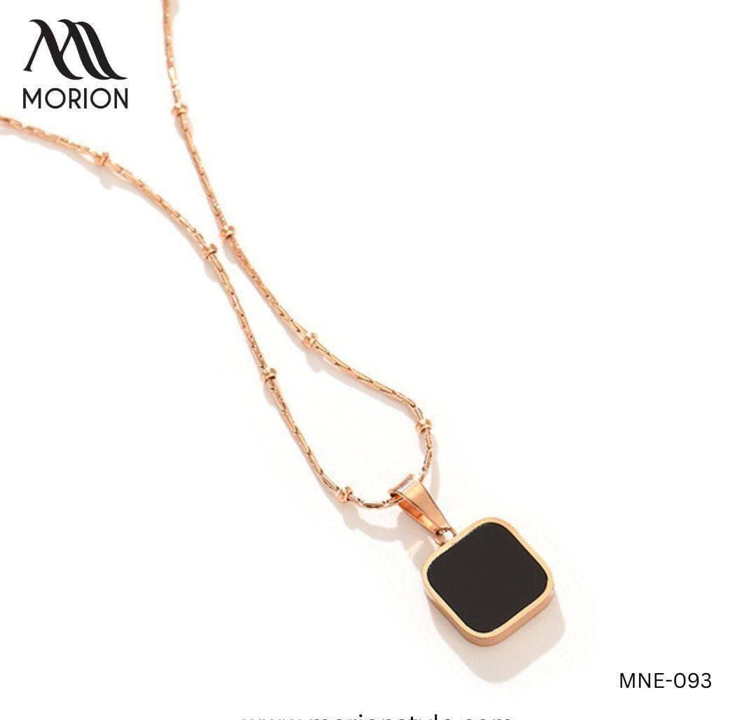 Black Necklaces Exquisite Minimalist Square Pendant Necklace For Women MNE-093