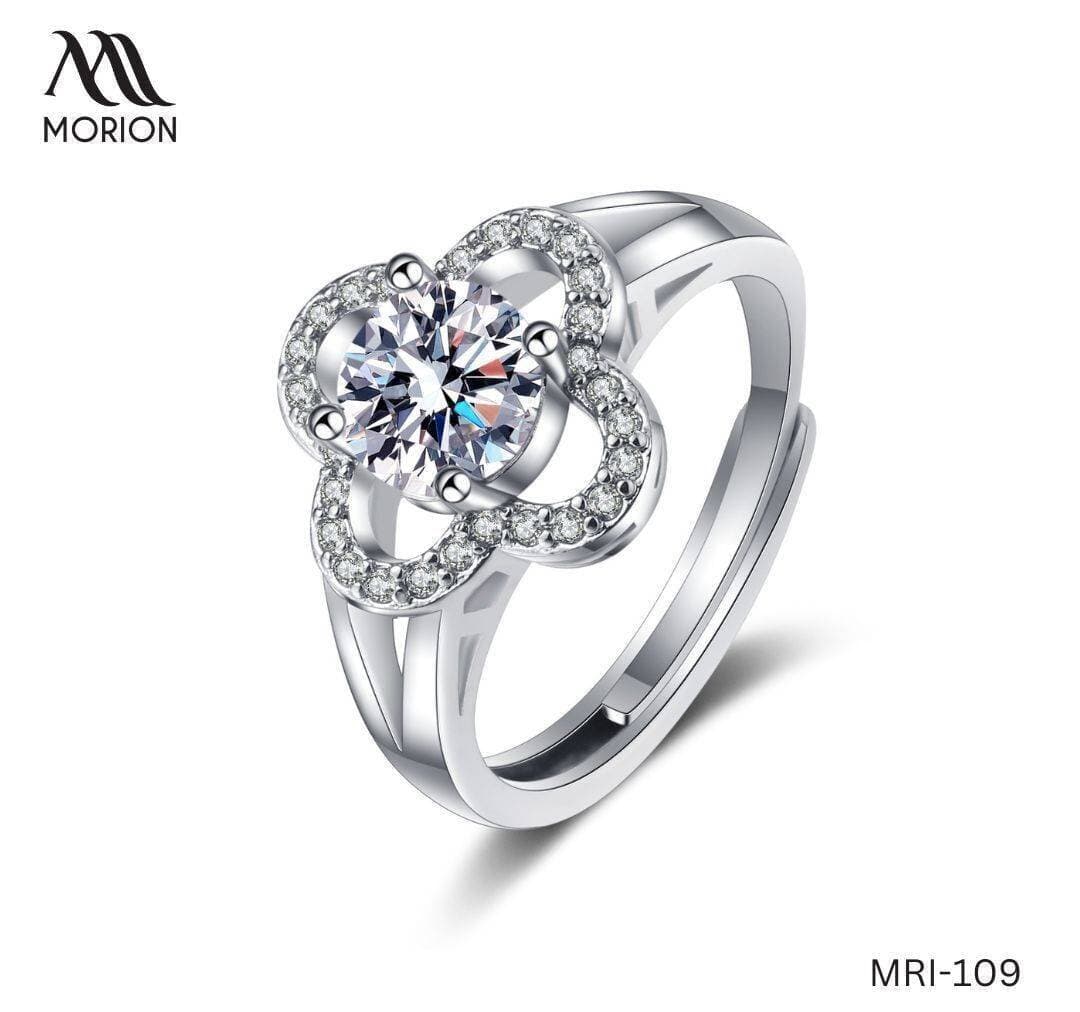 Glimmering Zirconia Flower Diamond Ring For Women MRI-109