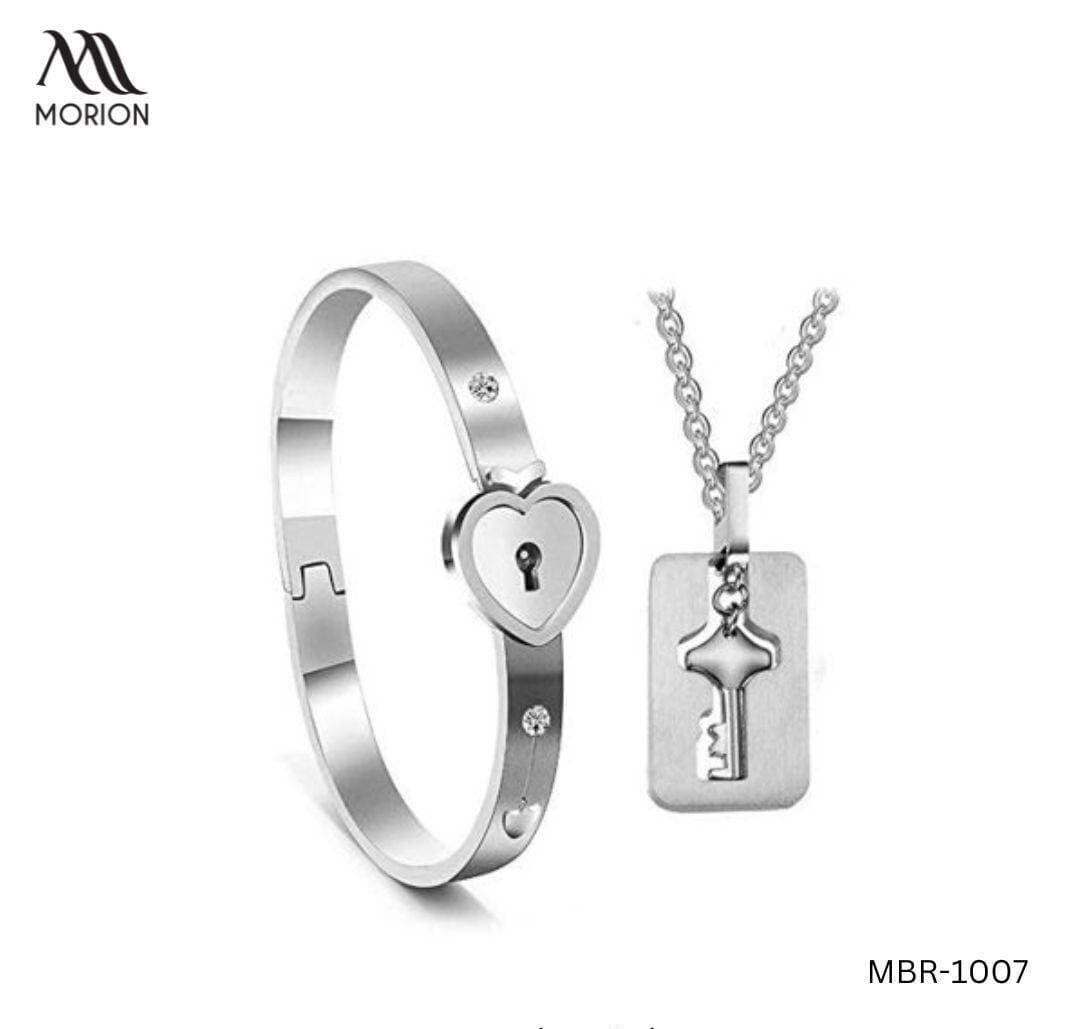 Love Lock Bracelet And Key Necklace For Couples MBR-1007