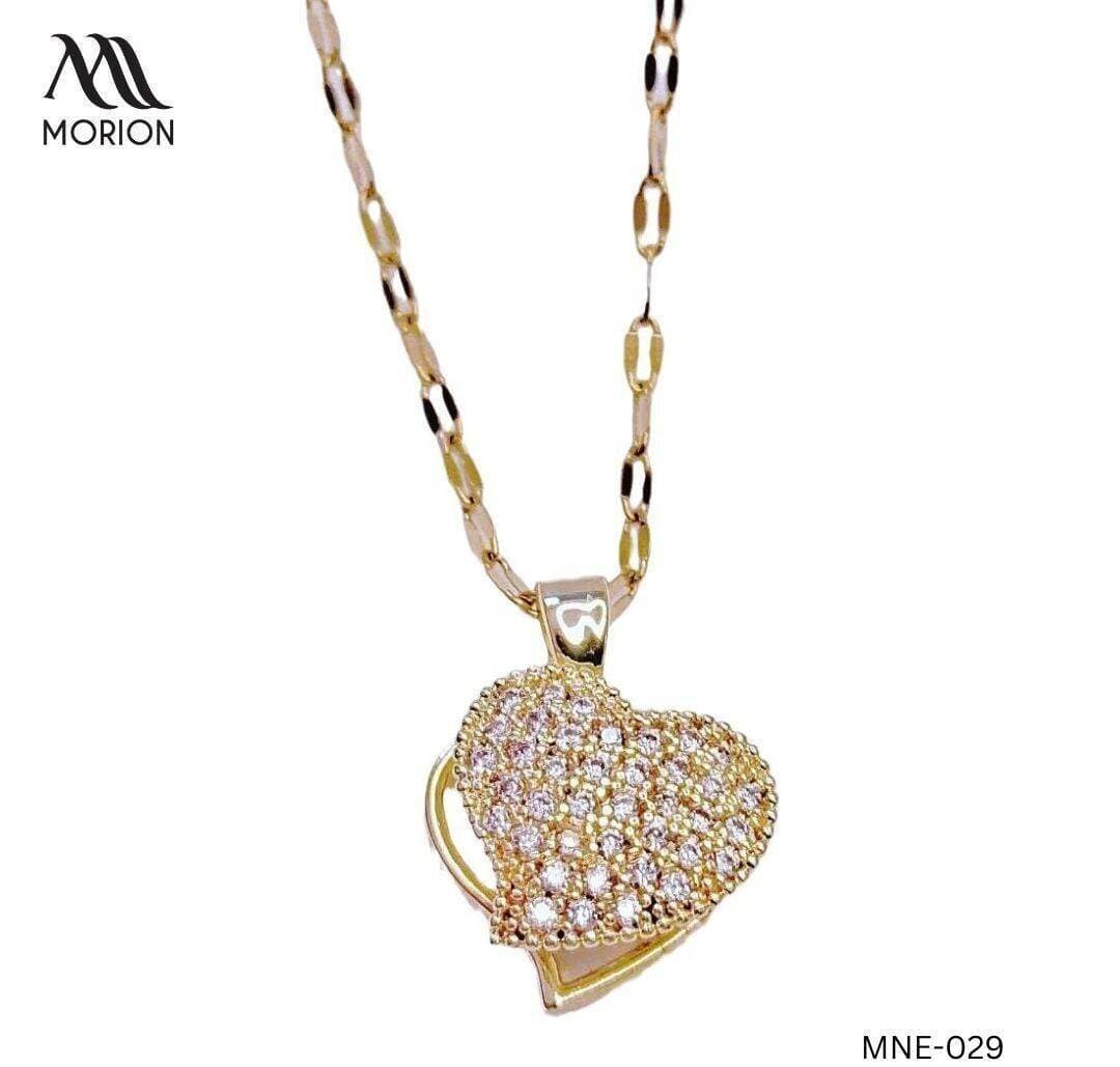 Swing Heart Rose Gold Pendant Necklace For Women MNE-029