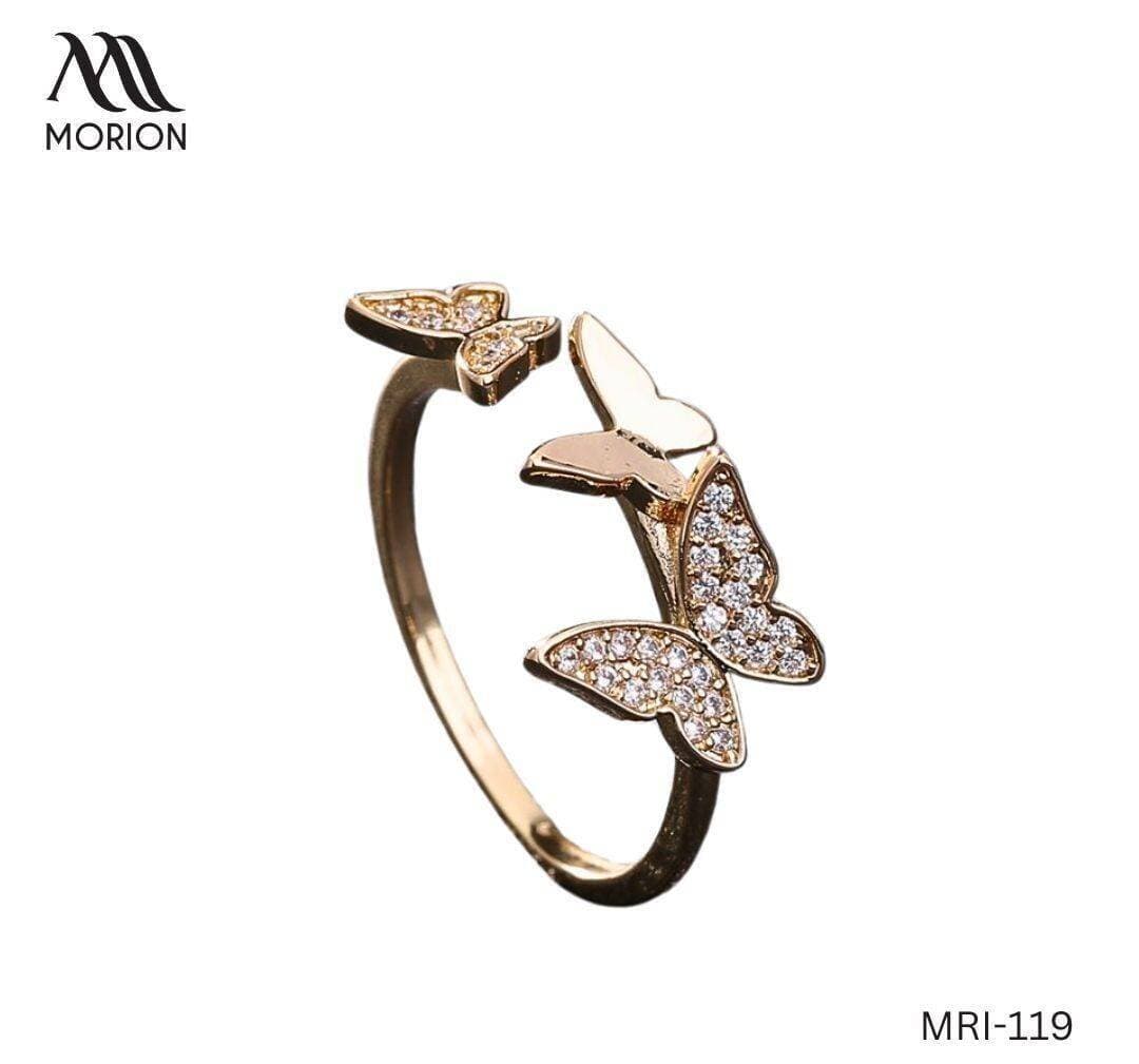 Butterfly Rose Gold Adjustable Ring For Women MRI-119