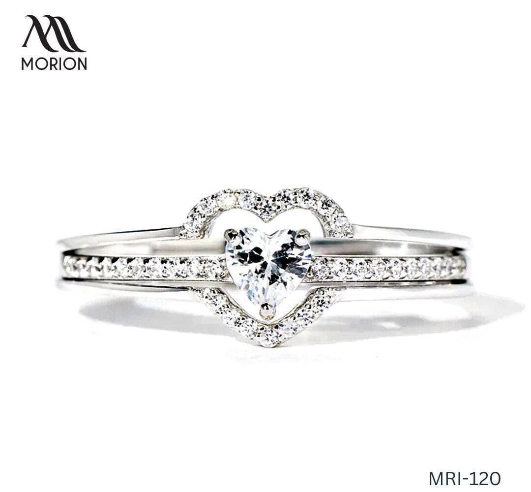 Love's Embrace Silver Heart Ring For Women MRI-120