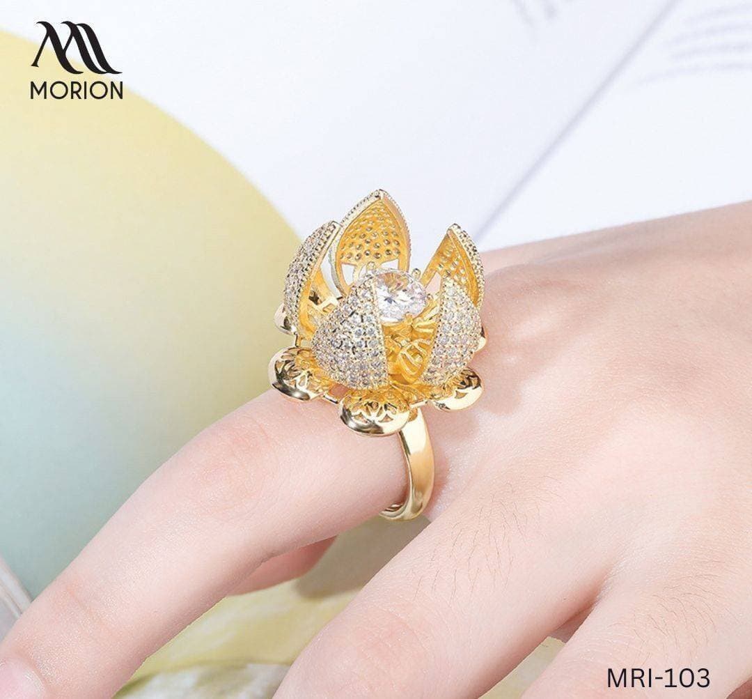 Flower Bloom Open Ring For Women MRI-103