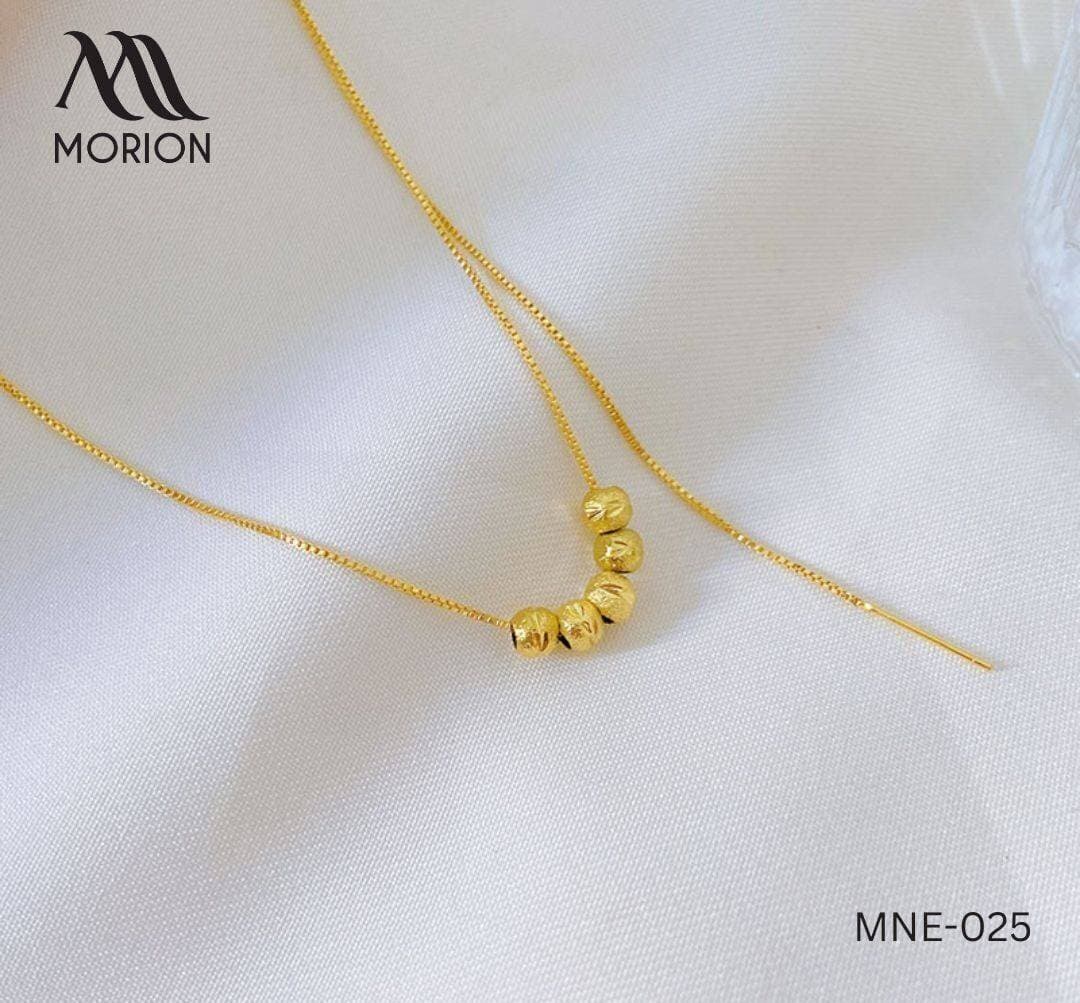 Golden Small Beads Pendant Necklace For Women MNE-025