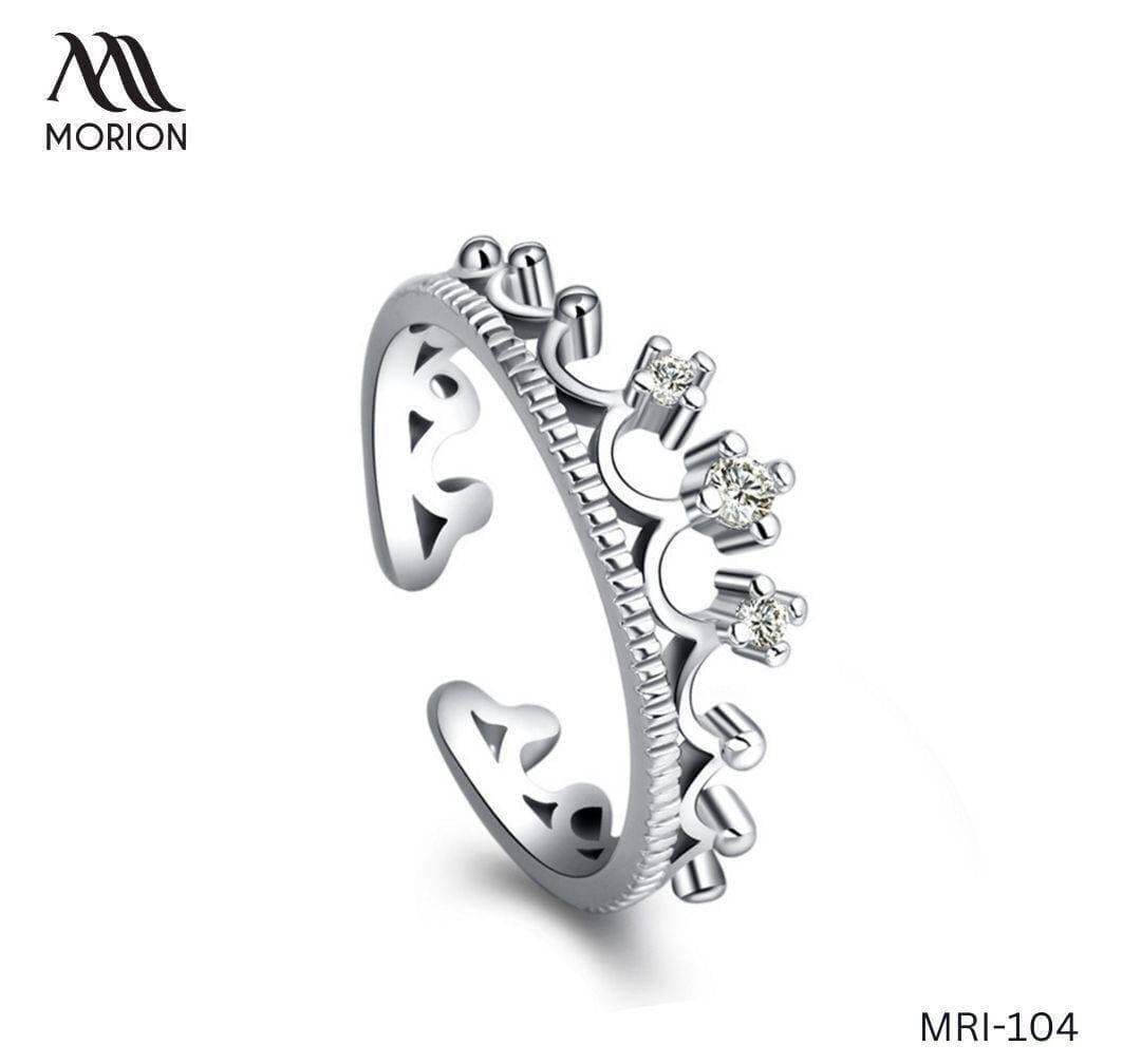 Crown Silver Plated Ring For Women MRI-104