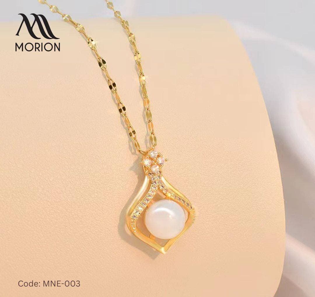 Water Drop White Pearl Pendant Necklace For Women MNE-003