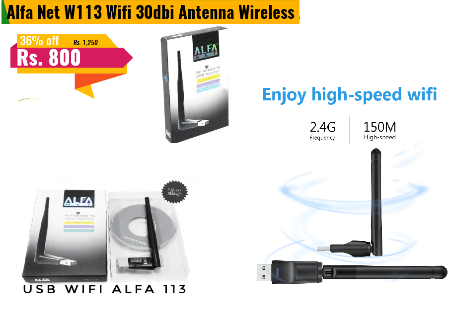 Alfa Wifi Usb W113 3dbi Wifi Dongle