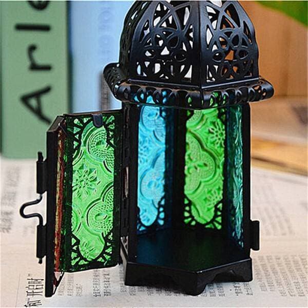 High grade home decoration rectangle  candle lantern for party wedding-Black