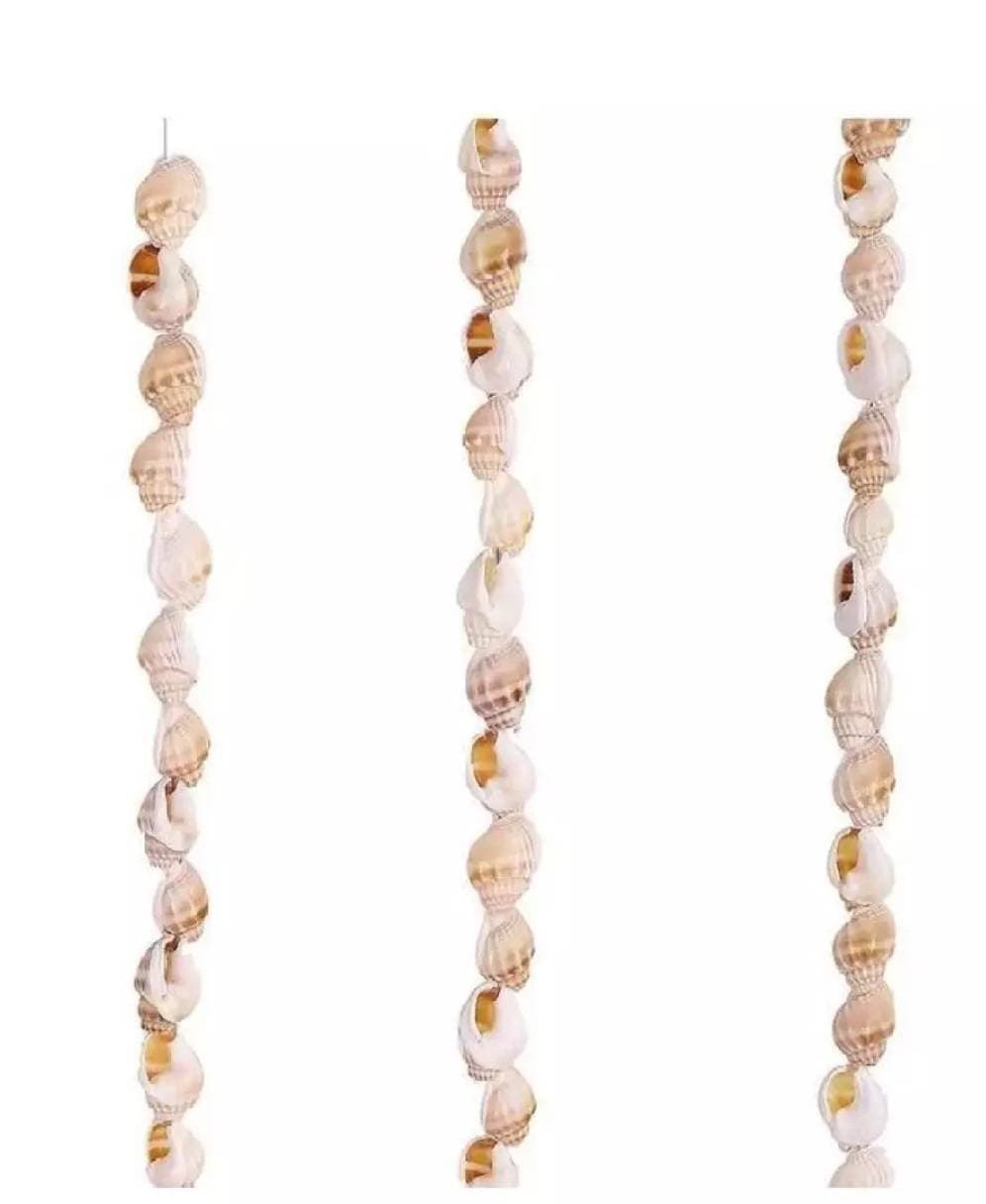 Beautiful Sea Shell Beads Curtains - White Complete one door curtain