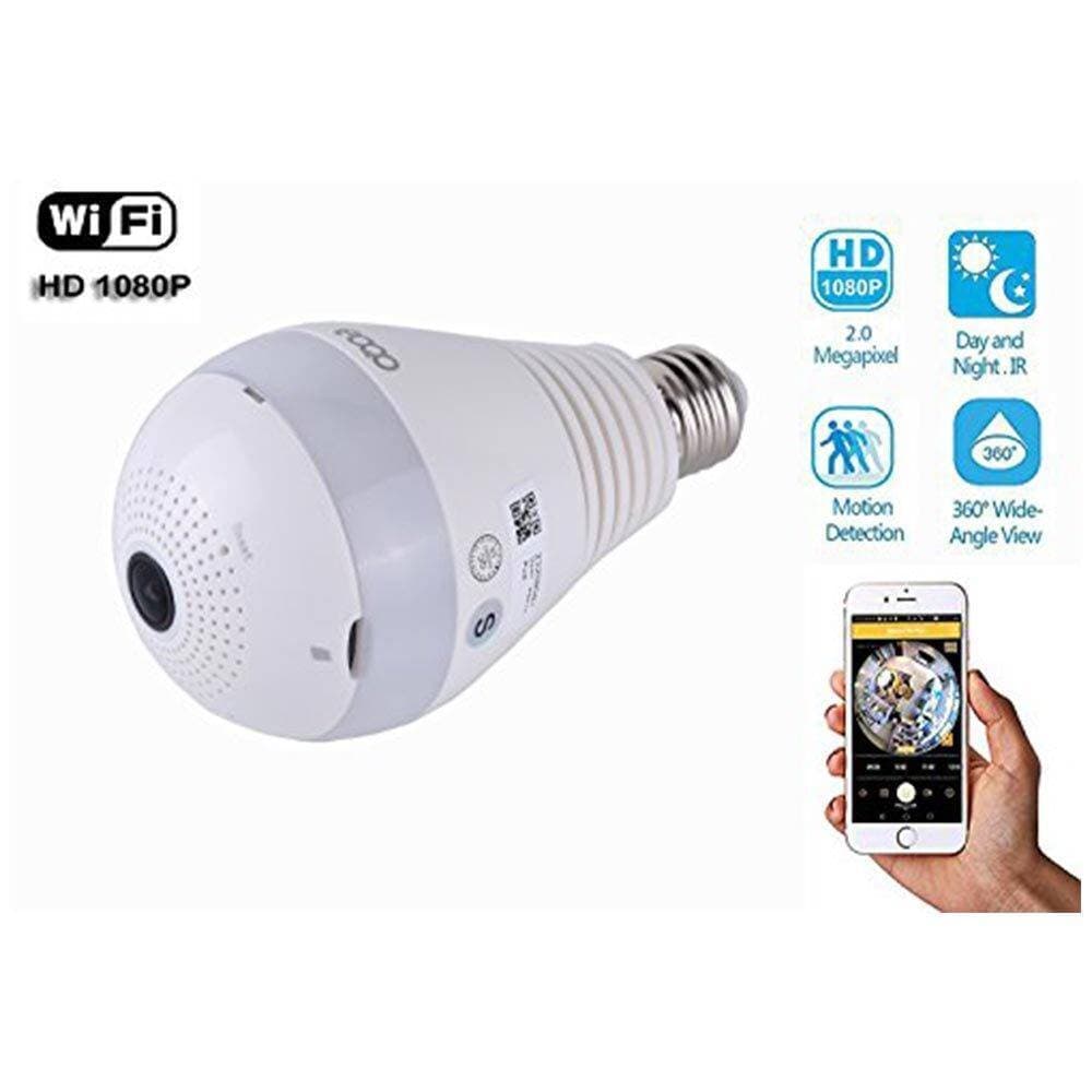 Wifi Ip Bulb Camera - 960 P- Night Vision + Led Light