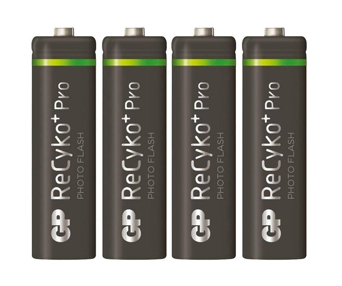 Battery AA GP Power 2600mAh PRO + Recyko Rechargeable 4 Cell Pack For Camera Flash Light Or Other Equipment