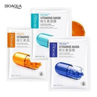 BIOAQUA Pack of 3 Vitamin Mask Face Sheet Mask 3Pcs