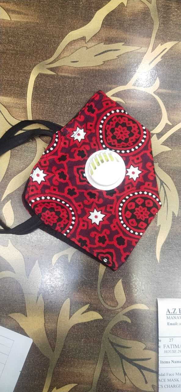 Stylish Sindhi Ujrak Face Mask