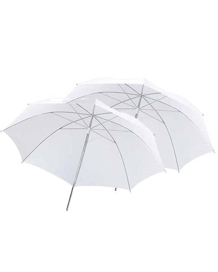 33 inch White Umbrellas 2 Pieces For Photography - White