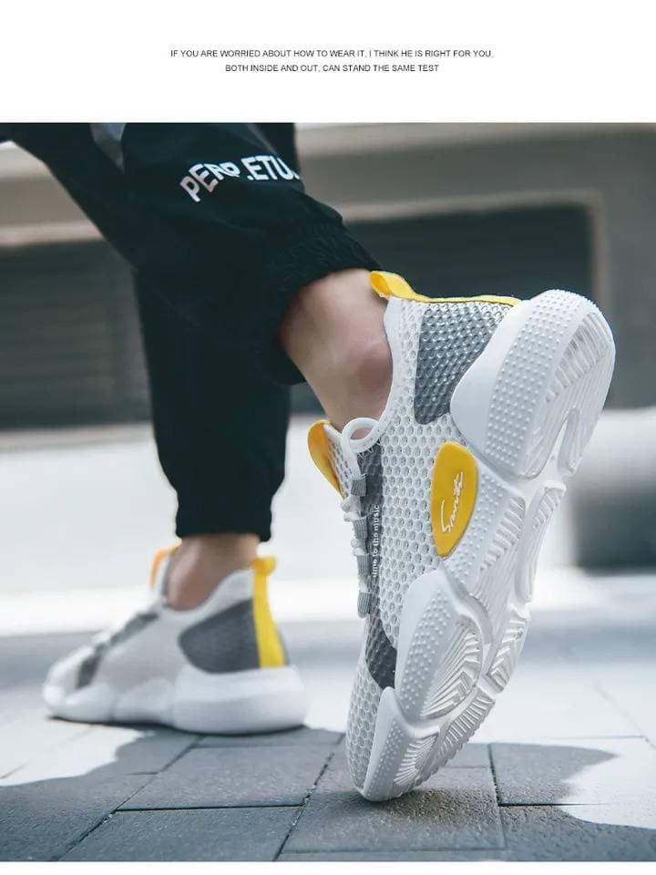 Fashion Men's Casual Shoes - White Color