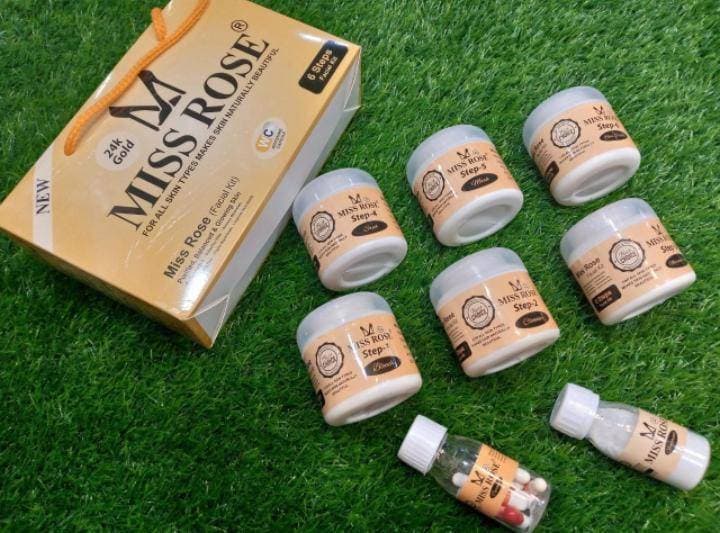 Miss Rose 24K Gold 6 Steps Facial Kit - 1 Kit