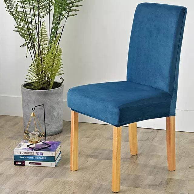 Water Resistant Suede Velvet Chair Covers - Royal Blue