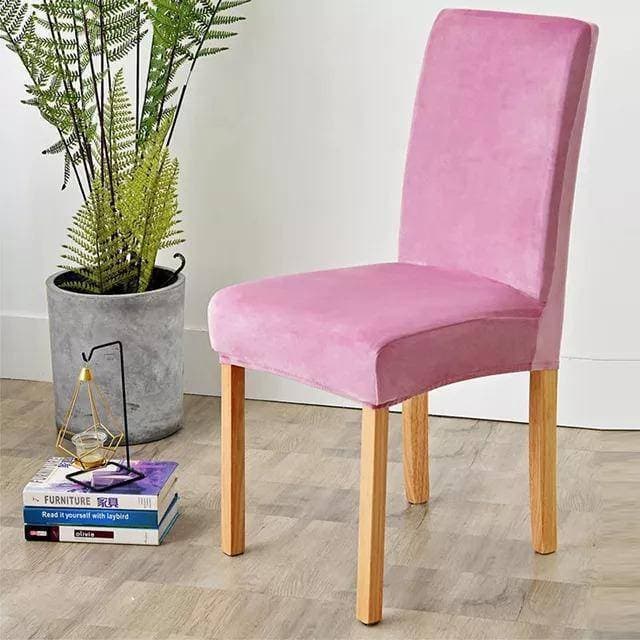 Water Resistant Suede Velvet Chair Covers - Baby Pink