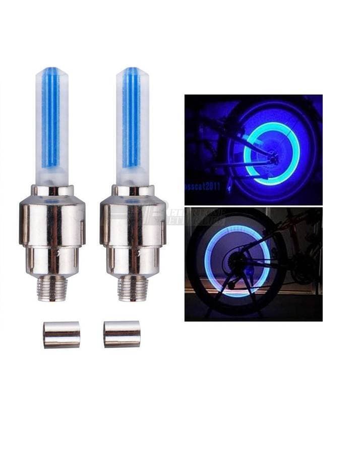 2 Pcs Cycle Bike Glow In The Dark Car Tyre Valve Cap Motion Running Sensor Activated Wheel Spokes LED Light