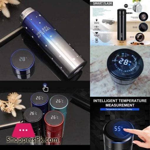 Hot and Cold water bottle with LED Temperature Display