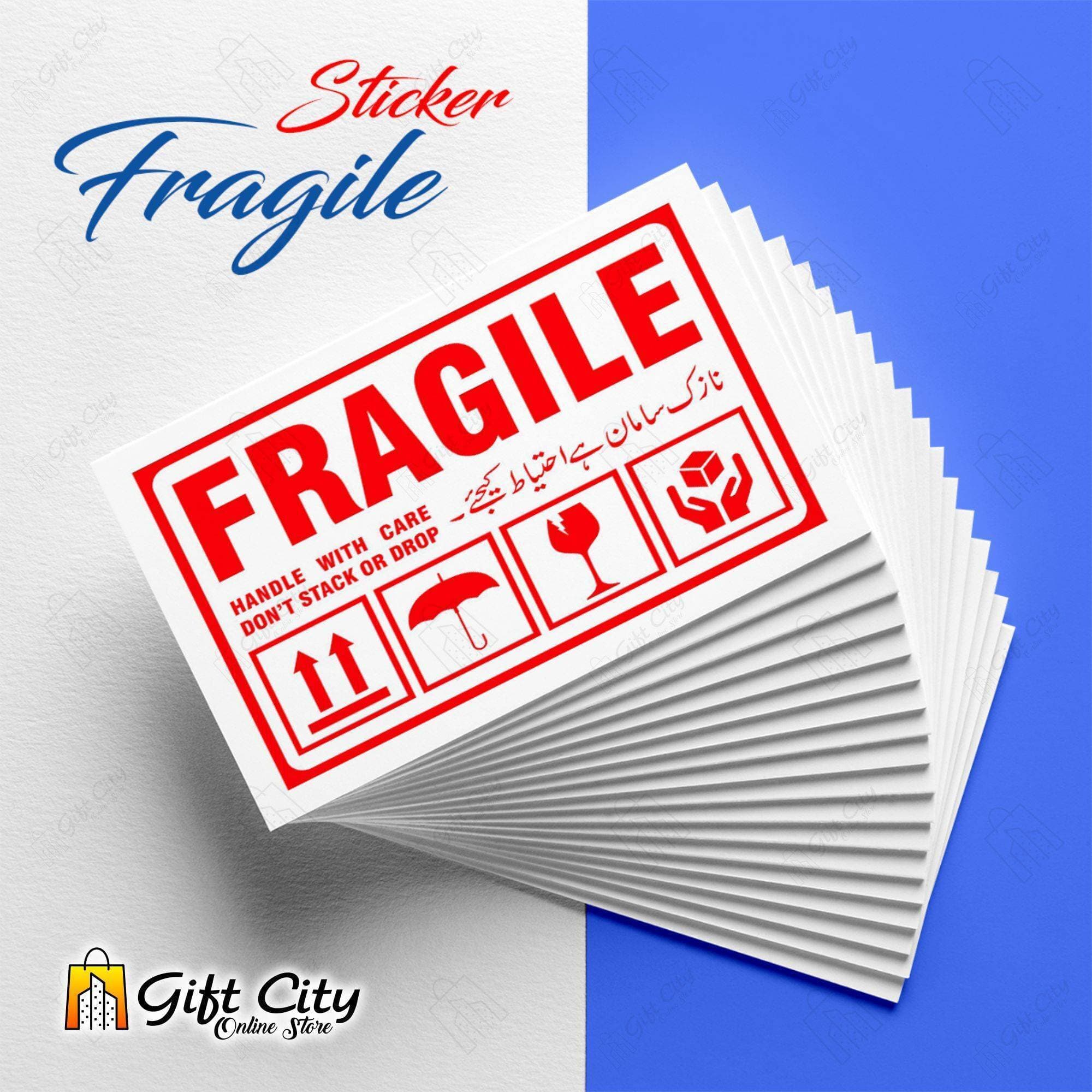 Handle With Care Fragile Stickers for Sensitive Products - GIFT City - Pack of 200