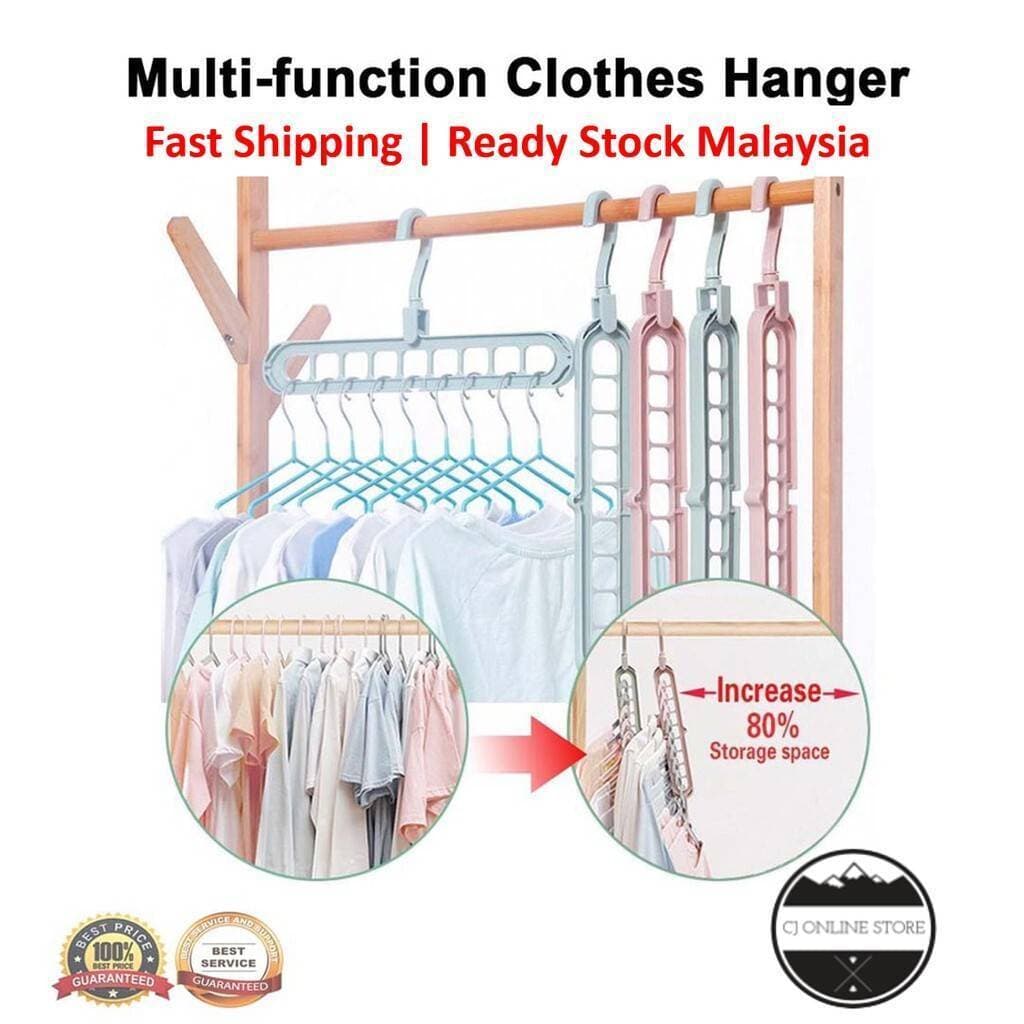 Multi Functional 9 Holes Magical Hanger 360 Degree Rotation